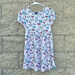 Butterfly Print Kids Dress